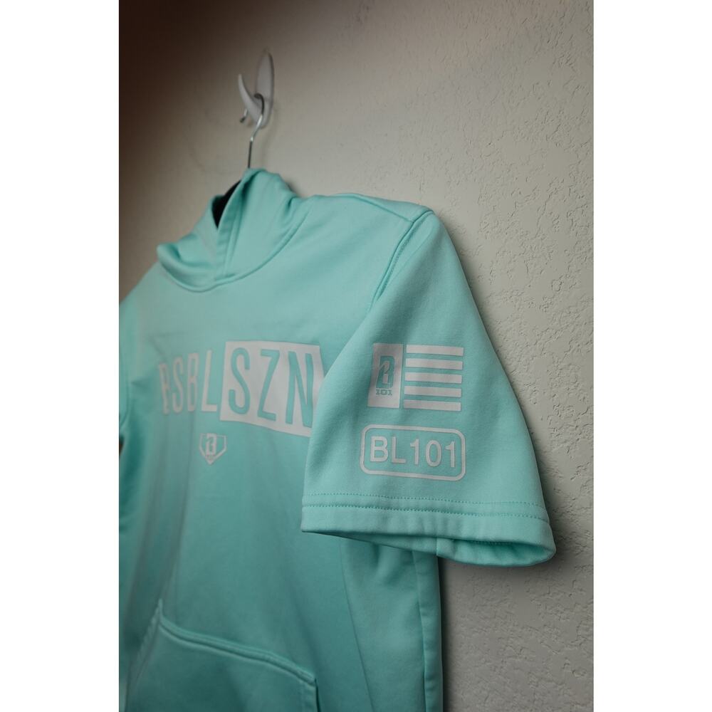 Baseball Lifestyle 101 BSBL-SZN Youth Hoodie - Mint/White - Picture 3 of 8
